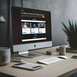 Illustration of personal organizer schedule on desktop computer Illustration of personal organizer schedule on desktop computer in creative office environment